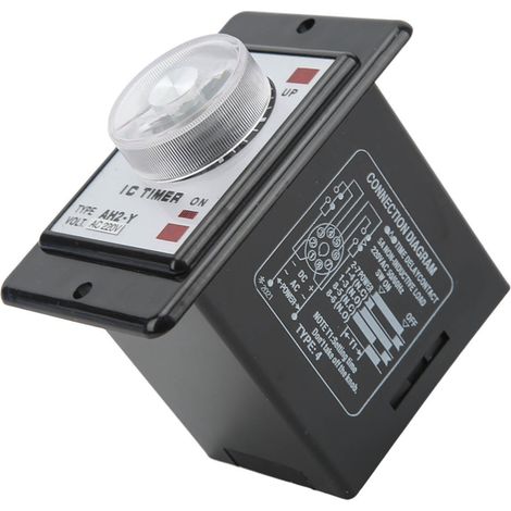 Relais temporisé AH2-Y 10M, mini-contrôleur de temporisation à pointeur, 8 broches, temporisation à la mise sous tension pour équipements d'automatisation, 220 V CA.
