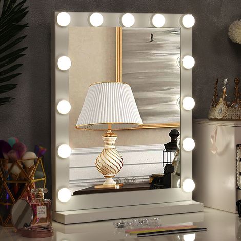Dimmable LED Light Makeup Mirror for Bedroom, 42x52CM (1/5)