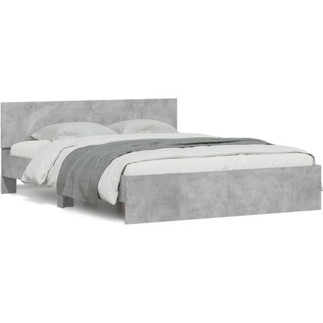 Maison Exclusive - Estructura de cama con cabecero gris hormigón