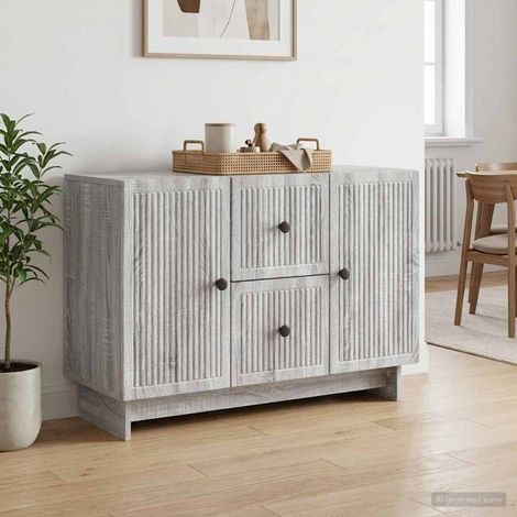 Aparador Gris Sonoma 89 x 34,5 x 60 cm Madera de Ingeniería (1/4)