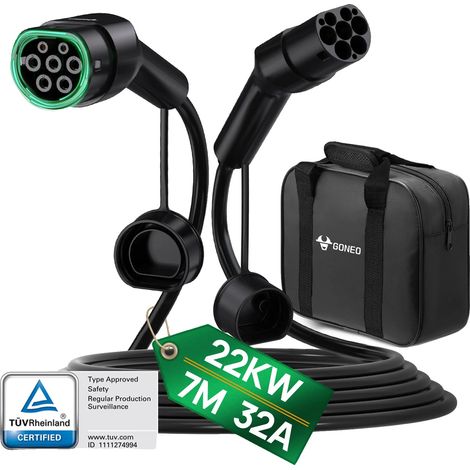 Ladekabel für Elektrofahrzeuge, Typ 2 & CCS2-Kompatibilität, langlebiges Design, 22kW  32A 7M (1/2)