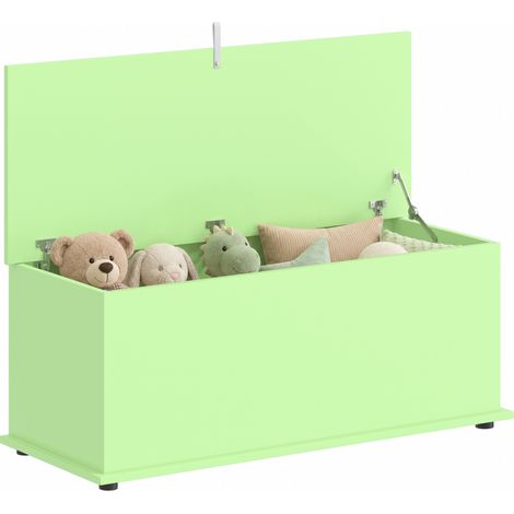 HOMCOM Storage Chest With Lid, 114L Storage Box, Green (1/5)
