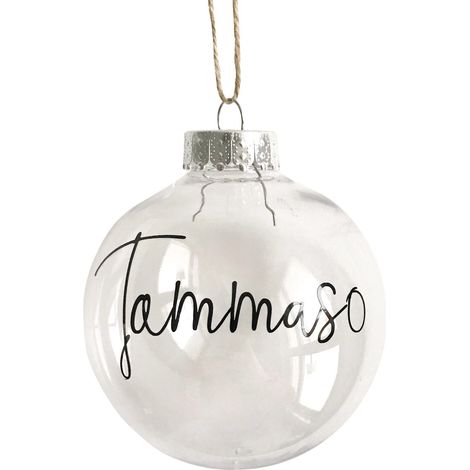Sfera Pallina Iridescente personalizzabile per albero di natale con nome o logo -Rosso (1/5)
