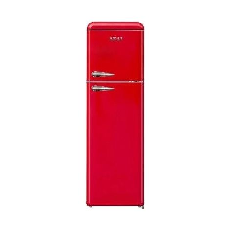 Akai Frigorifero Combinato Retro' Vintage Rosso CLASS281KRD
