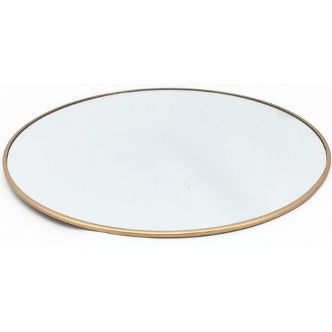 Vimin Box Specchio Centrotavola Tondo D 29 Cm Oro