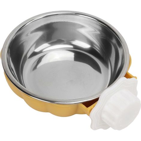 Gamelle suspendue amovible en acier inoxydable en forme de citrouille pour chats, chiens, oiseaux et cochons d'Inde (1/2)
