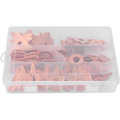 Extracteur de Dent de Voiture, Outil de Débosselage pour Voiture 110 Pièces Anneaux d'Extracteur de Dent Kit de Traction de Dent OT Rond pour Ensemble d'outils de Réparation (1/4)
