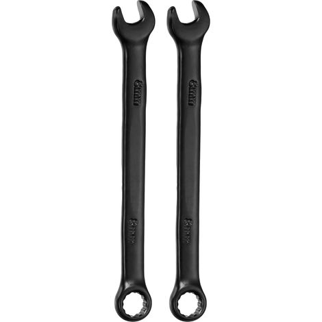 Lot de 2 clés mixtes métriques de 8 mm, boîte à 12 points et clés à double extrémité ouverte, outils pour machines automobiles ménagères, réparation de bricolage, noir (1/5)