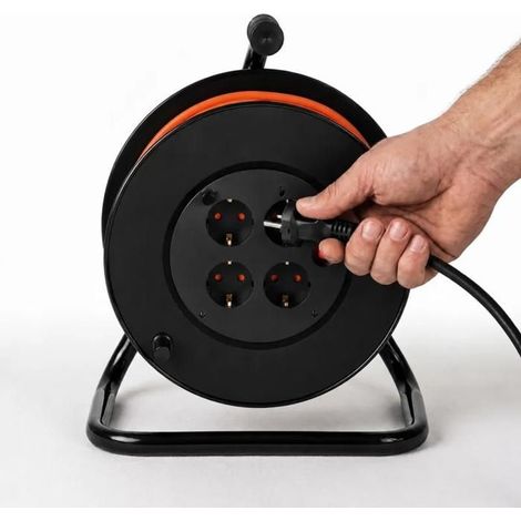 Enrouleur électrique - EXTRALINK - Extralink Powerlink - 30 m - 4 prises - Prise de terre (1/3)