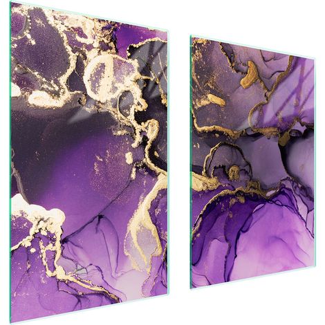 GLASSCHUTZPLATTE FÜR KÜCHE 65x52 LILA (1/5)