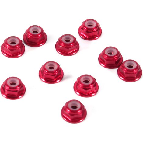 10Pcs M2 Nylon Insert SelfLock Aluminum Nuts Hex Lock Nut Dark Red