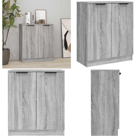 Buffet Sonoma gris 60x30x70 cm Bois d'ingénierie - Buffet - Meuble De Rangement - Commode - Mobilier Moderne - Design Scandinave - Home & Living