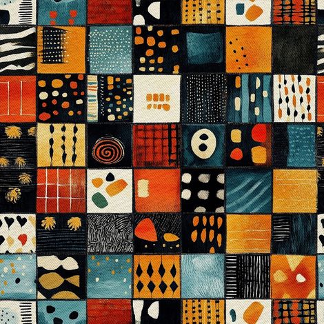 Tissu d'ameublement extérieur Oxford - Motif africain  DX18019 (1/5)