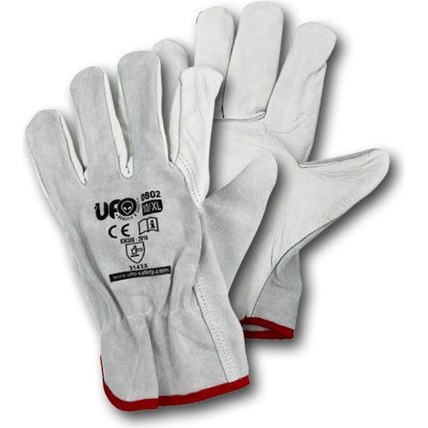 Neri Safety Guanti Da Lavoro In Fiore Bovino/Crosta Tg.11 - Confezione 12 Pz