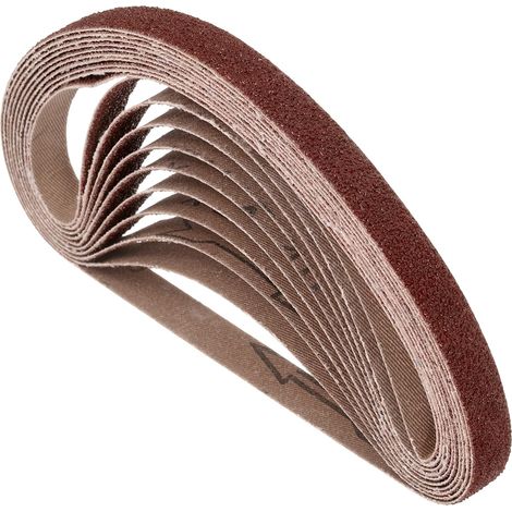 24 Pcs Bandes Abrasives 10mm x 330mm 40 Grits Papier Abrasif (1/5)