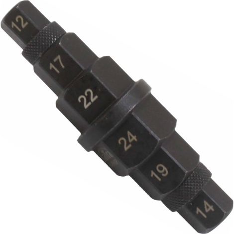 Chiave per asse moto 12-24mm 3/8" Strumento esagonale interno Chiave a tubo per asse anteriore Strumento per cambio ruota moto adatto per KTM Yamaha Honda BMW Kawasaki (1/5)