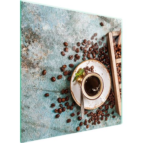Protezione in vetro per piano cottura 50x52 Caffè (1/5)