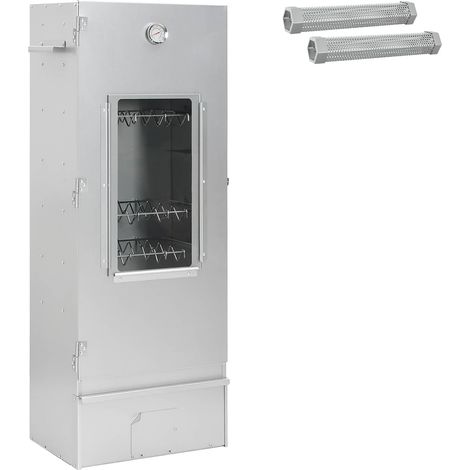 Smoker Oven 3 pcs 44.5 x 29 x 110 cm Galvanised steel Silver vidaXL (1/5)