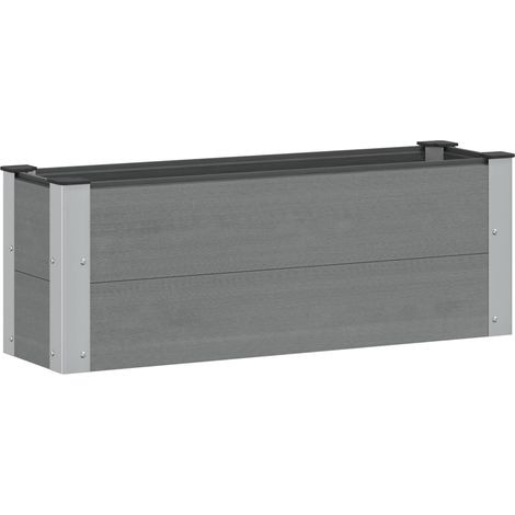 vidaXL Garden Raised Bed Grey 100 x 30 36 cm (1/4)