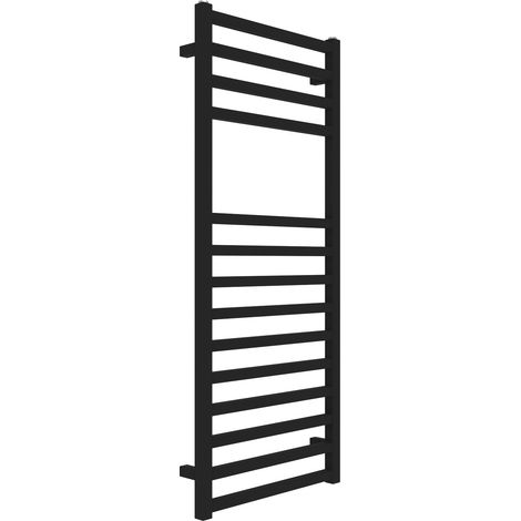Radiador toallero hidráulico negro mate 1200 x 500 mm Ercos Square ASSQAM490005001200  H1200 L500 INT470 (1/5)
