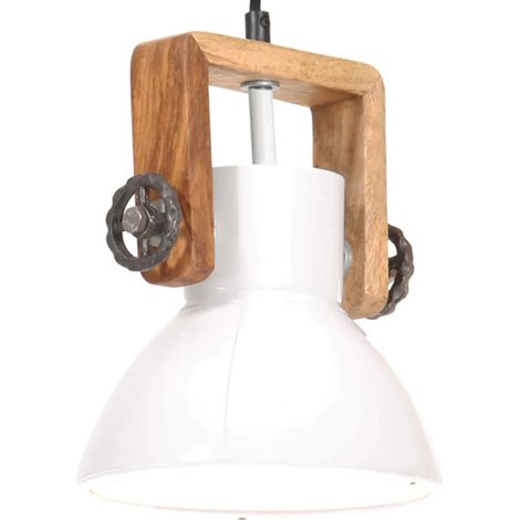 Lámpara colgante industrial de interior 101 x 19 cm aspecto rugoso ambiente acogedor de hierro blanco 020046671 (1/5)