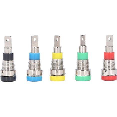 5er-Set Bananenstecker, stabile Übertragung, korrosionsbeständig, 4 mm, 5 Farben, Bananen-Panel-Anschluss für Shi (1/4)