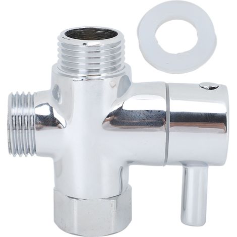 Robinet inverseur de douche 3 voies G1/2 en cuivre pour bras de douche à main, électroplaqué