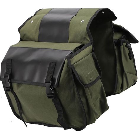 Sacoche latérale vélo toile grand format, sac de selle commuting, porte-bagages arrière vélo grande capacité pour extérieur (1/5)