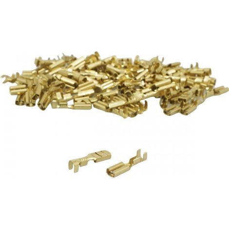 Beutel mit 100 Flachsteckhülsen, Breite 2.8mm, elektrische (1/3)