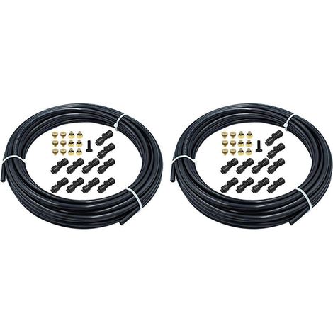 Trois kits de buses de pulvérisation à verrouillage coulissant de 1/4 pouce pour systèmes de brumisation de terrasse, systèmes de refroidissement extérieurs et brumisateurs d'eau. (1/5)