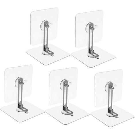 Kit de 5 attaches adhésives anti, basculement pour meubles (1/5)