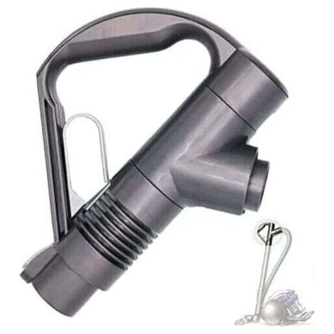 Replacement handle compatible with vacuum cleaners DC19 to DC37, titanium grey, Ortviai--DTEKGAZ