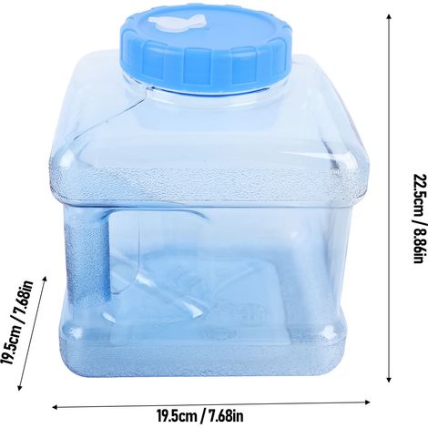 Ortviai Récipient de collecte d’eau distillée en PP, 5 L, bleu, compatible avec distillateurs de comptoir (1/4)