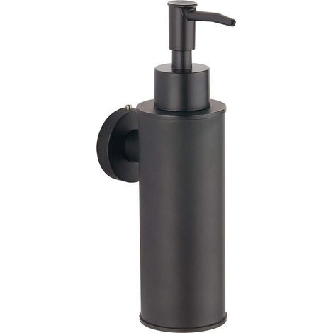 Distributeur de Savon à Pression en Acier Inoxydable Distributeur de Lotion à tête de Pompe Durable Pompe à Savon antirouille  100 ML (rond, noir) (1/5)