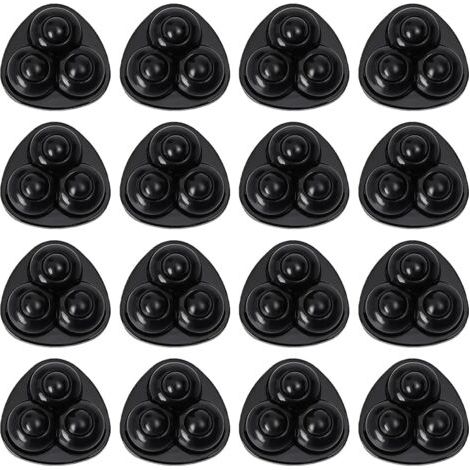 16 Pièces Universelles Petites Roulettes pour Meubles Auto-Adhésives Mini Roulette pour Petit Electromenager, pour Machine à Café, Poubelle, Appareils De Cuisine (Bille en Nylon Noire) (1/5)