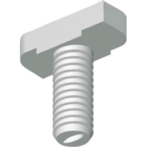 Vis métaux Tête marteau M6X25 pour profilés 28/15 Classe 8.8 avec écrou Acier brut - 1 pièce (1/4)