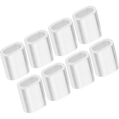 100 Manchons en Aluminium pour Câbles Acier, Rondelles de Serrage Ovales M4 AL6063, Lot de 100 Pièces