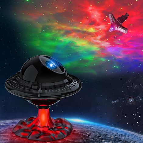 Filiyano – lampe LED ciel étoilé – Projecteur d'étoiles OVNI, projecteur galaxie pour chambre, lampe LED ciel étoilé avec minuterie et télécommande (1/5)
