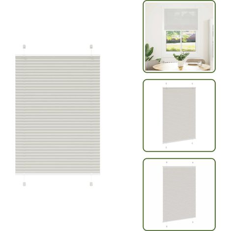 Store plissé gris clair 100x100 cm largeur du tissu 99,4cm - Store Plissé - Stores Plissés - Store Plissé De Fenêtre - Plisse Aveugle (1/5)