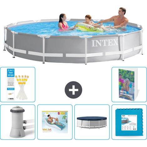 Prism Frame Pool Rund - 366x76 cm - 7-teilig S311
