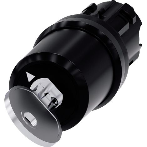 Siemens Commutateur à clé, C, 22mm, rond, Plastique, Retrait de la clé O+I, 3SU10005BF110AA0 (1/3)