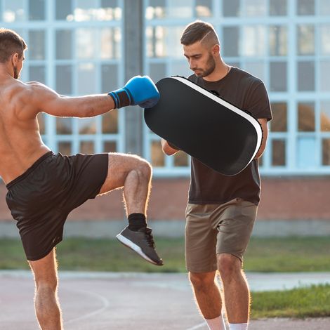 Gant de boxe et Muay Thai rembourré pour bras, en PU et EPE, 38x20x18 cm, Noir (1/5)