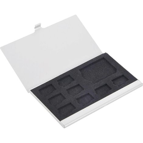 Boîte de rangement métallique pour 9 cartes mémoire SD/SD, 8 TF et 1 SD