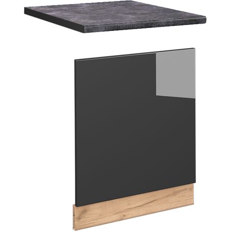 Panel frontal Fame-Line, Antracita alto brillo, 60 cm , ET Antracita, Vicco