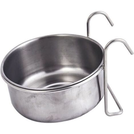 Stainless Steel Bowl, Parrot Bowl with Hook - Birds Aliments - Bird Container for Birds (1/4)