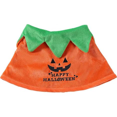 Déguisement d'Halloween pour chien et chat, cape citrouille réversible mignonne, cape chauve-souris pour chat, déguisement pour fête d'Halloween, pour chiens et chats (1/5)