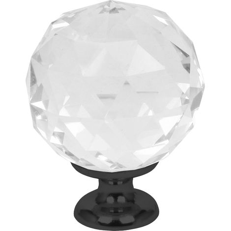 Domino Elegante Crystal Palace Möbelknopf 30mm in Schwarz & Weiß (1/5)