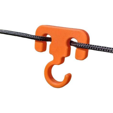 Lot de 3 crochets à boucle portatifs pour tente, auvent, haubans, outils de suspension polyvalents pour le camping, la randonnée et la maison (1/5)
