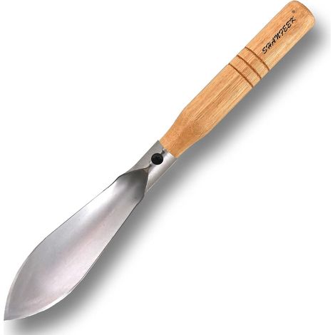 Pelle de jardin, outil manuel pour creuser, outil pour bonsaï, pelle détecteur de métaux, cadeau de jardinage pour femmes (argenté) (1/5)