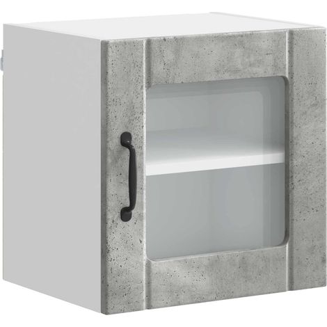 Maison Exclusive - Armario de vidrio para pared LUCCA Gris Hormig